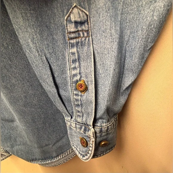 Lee’s Men’s Vintage Long Sleeve Denim Shirt Size Large - Picture 6 of 9